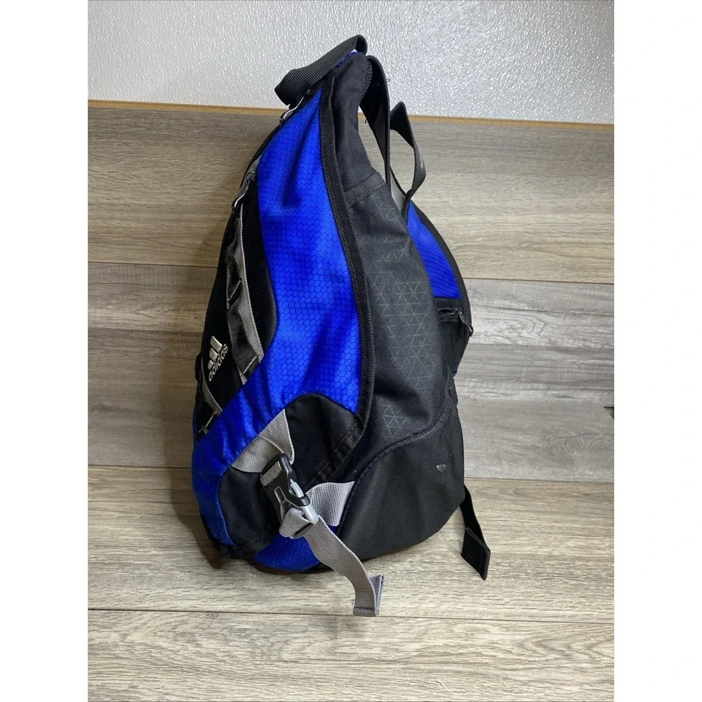 Adidas Sling Backpack Spring Load Crossbody Shoulder Strap 16x20 Black Blue Gray